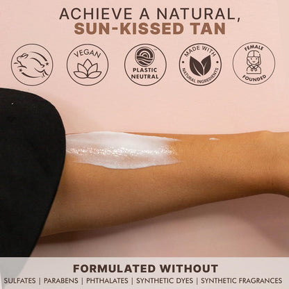 Beauty by Earth Self Tanner - USA Made with Natural & Organic Ingredients, Moisturizing Self Tanning Lotion with Aloe Vera & Coconut for a Natural Glow, Streak-Free Fake Tan